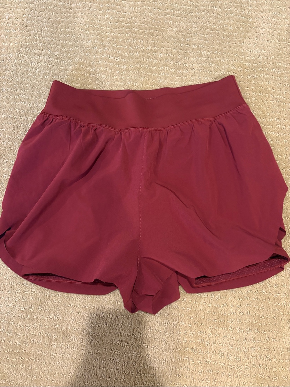 Athleta Wine High-Rise Athletic Shorts